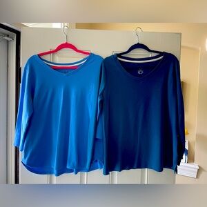 An Isaac Mizrahi bundle. 2 T-shirts for 25.00. Pima Cotton